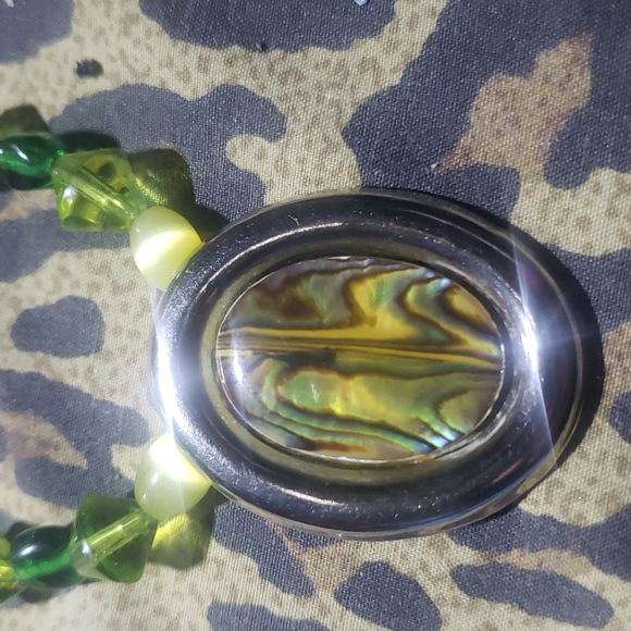 Abalone pearl mother of pearl necklace - Picture 5 of 5